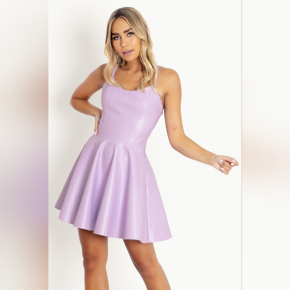 BlackMilk Lilac Moto Strappy Dress